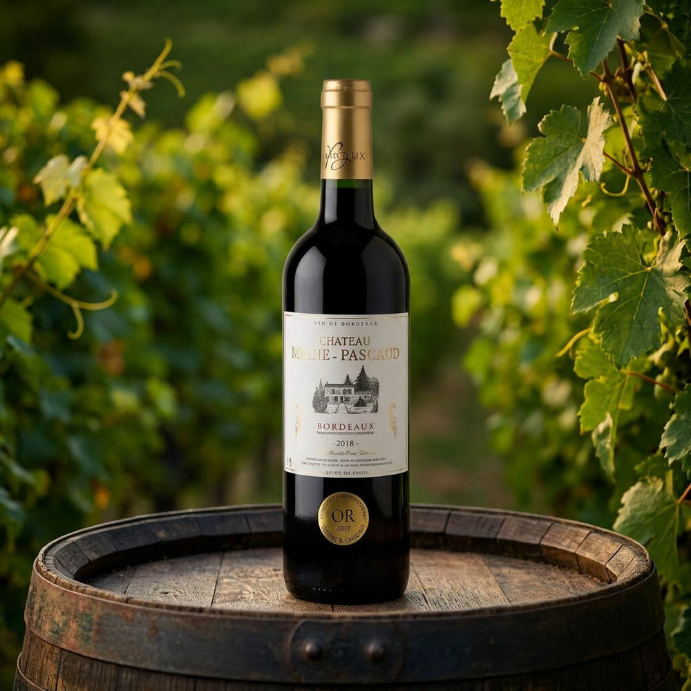 rødvin flaske - Château maine-pascaud bordeaux 2018